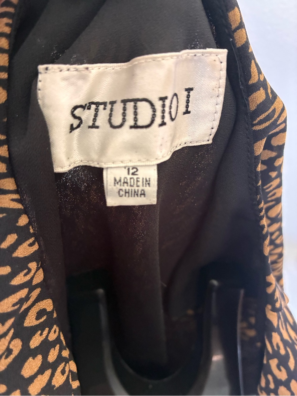 Studio I Brown & Black Patterned Maxi Dress - Picture 3 of 3